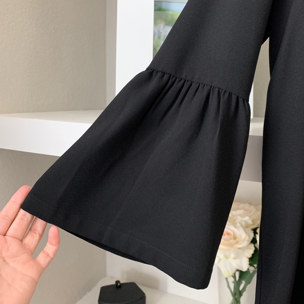 Black Bell Sleeve Top - Picture 2 of 4